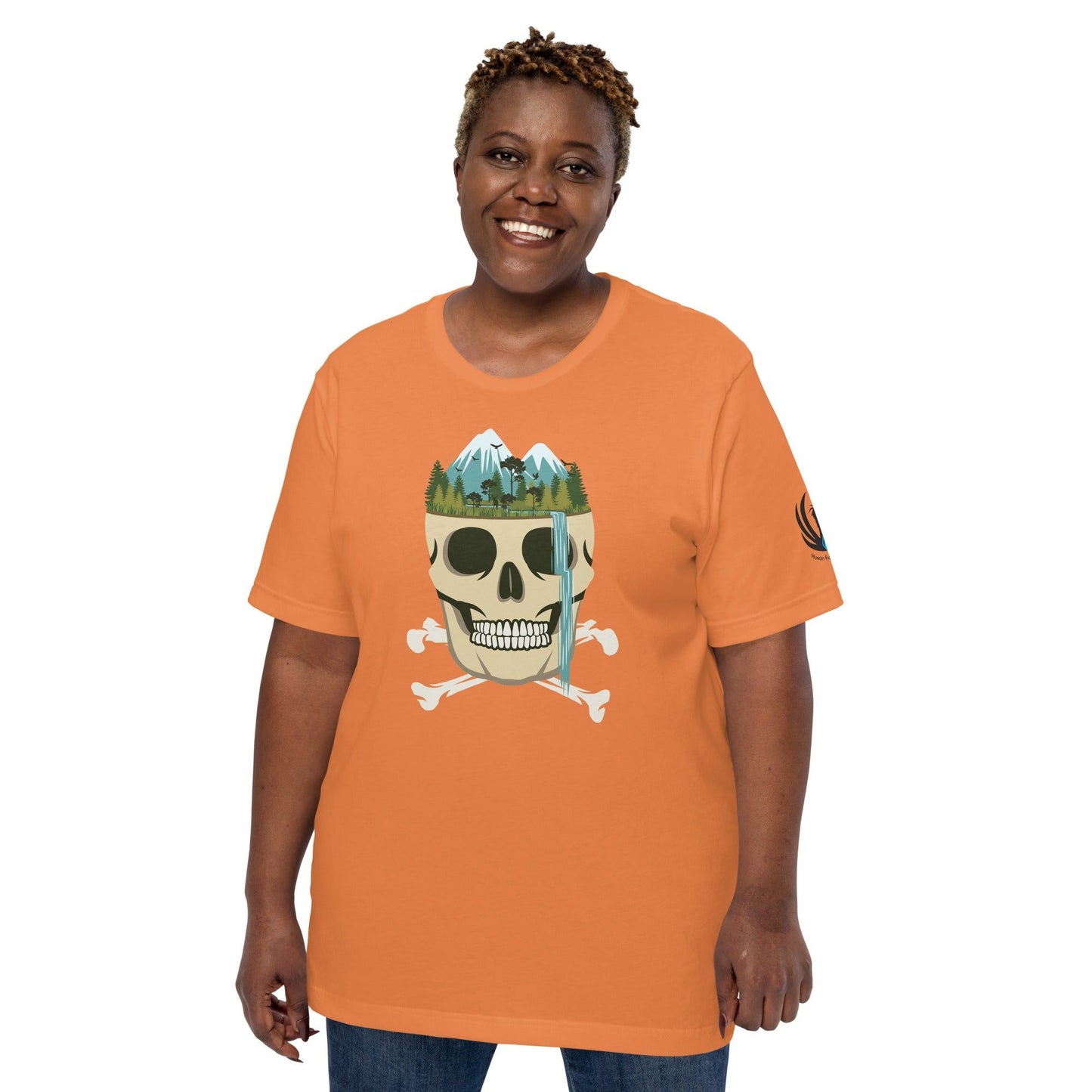 Skull Waterfall Unisex t-shirt ,   |  Hungry Phoenix Apparel