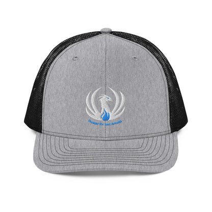 Hungry Phoenix Trucker Cap White ,  Heather Grey / Black  |  Hungry Phoenix Apparel