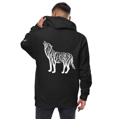 Forest Wolf hoodie ,  Black / 2XL  |  Hungry Phoenix Apparel